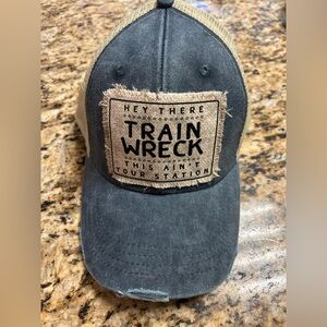Hey There Trainwreck baseball cap by Adams. Like New. No wear.